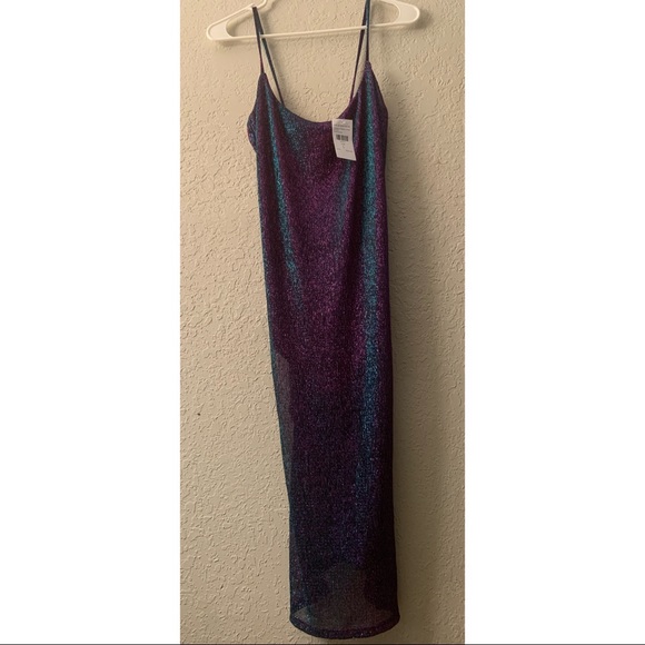 Fashion Nova | Catherine Metallic Dress - Purple - Picture 6 of 8